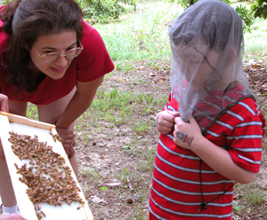 trent with bees