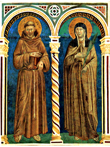 Saints Francis and Clare by Giotto