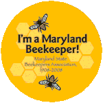 design of festival button saying I am a Maryland Beekeeper